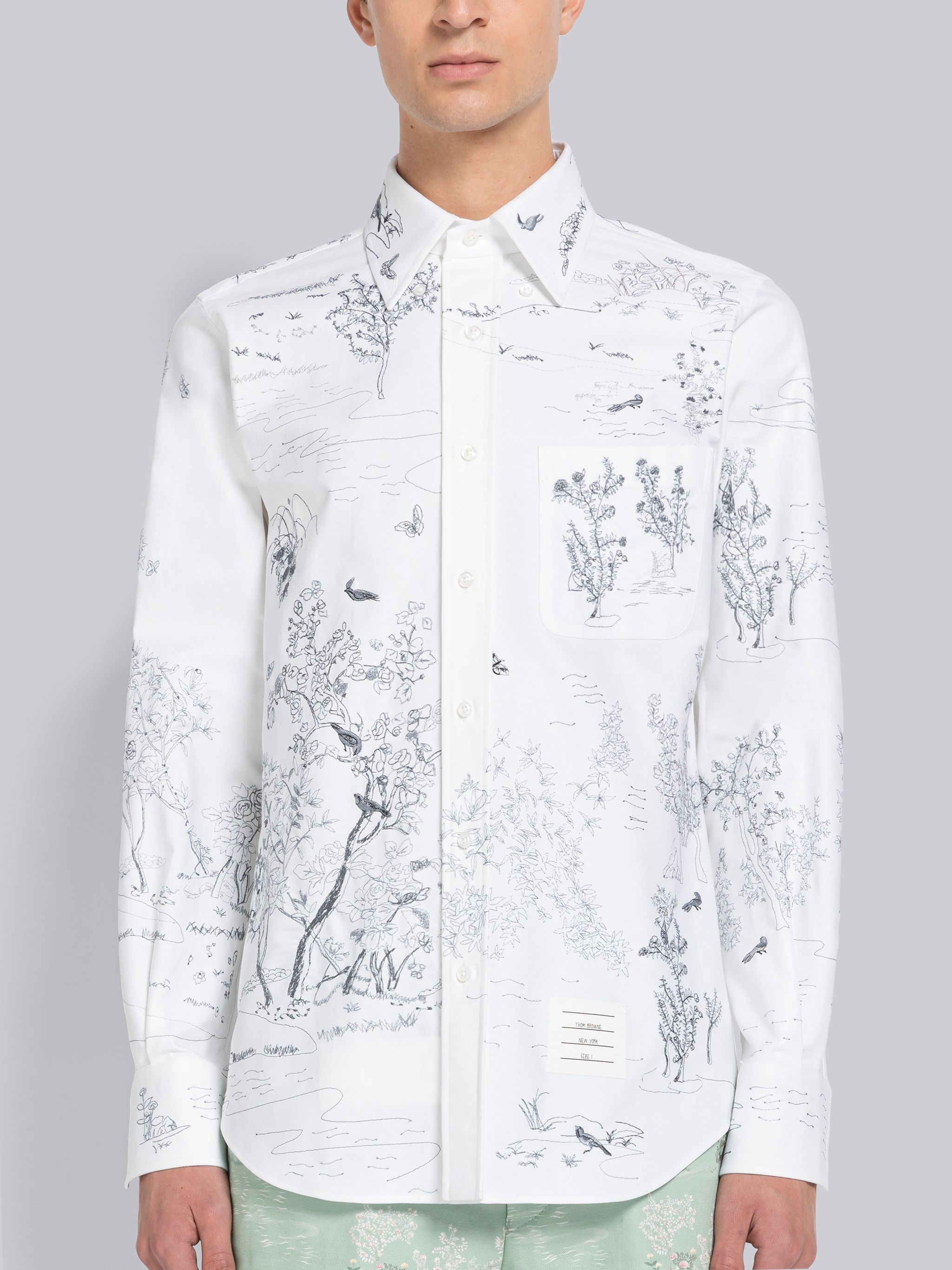 Sketchy Stitch Toile Straight Fit Shirt - 3