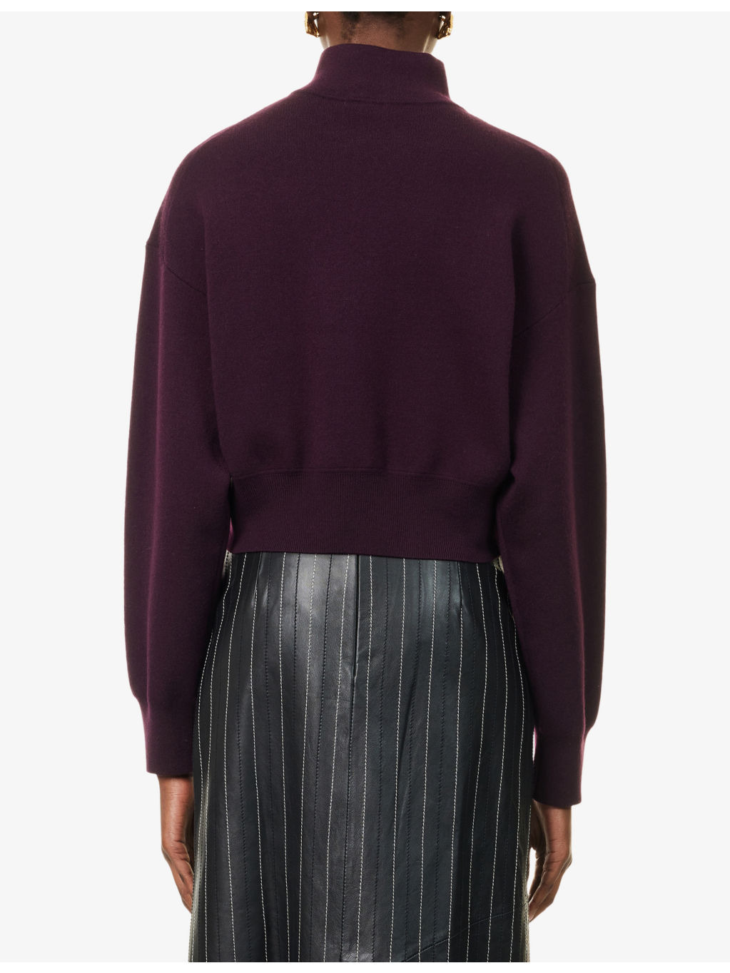 Boxy-Fit High-Neck Wool-Blend Jumper - 4