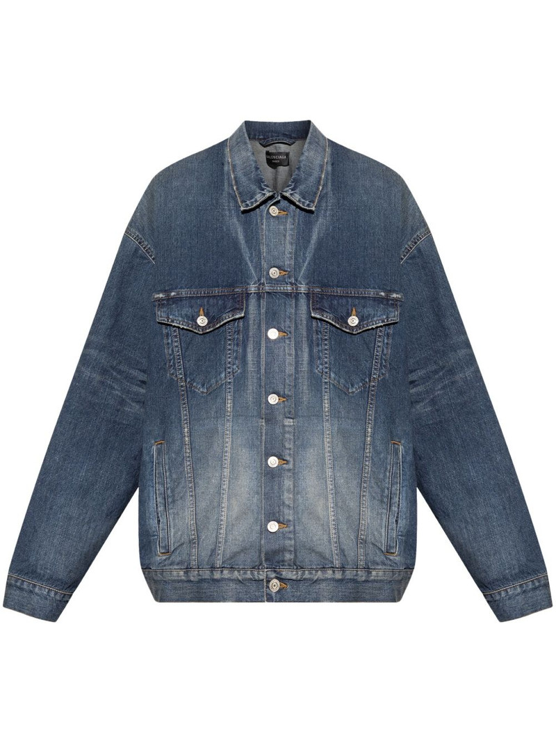 Tape Type-print denim jacket 1