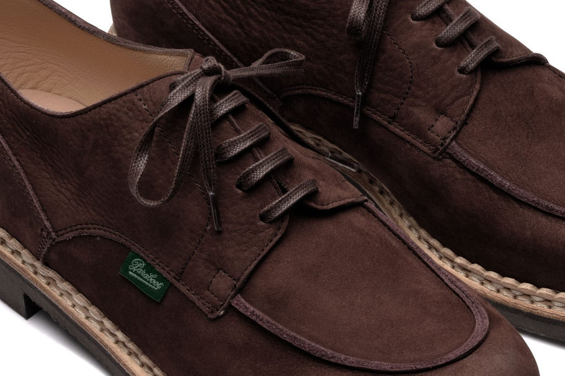 Chambord Taurillon Nubuck Chocolate - Rubber Sole 6