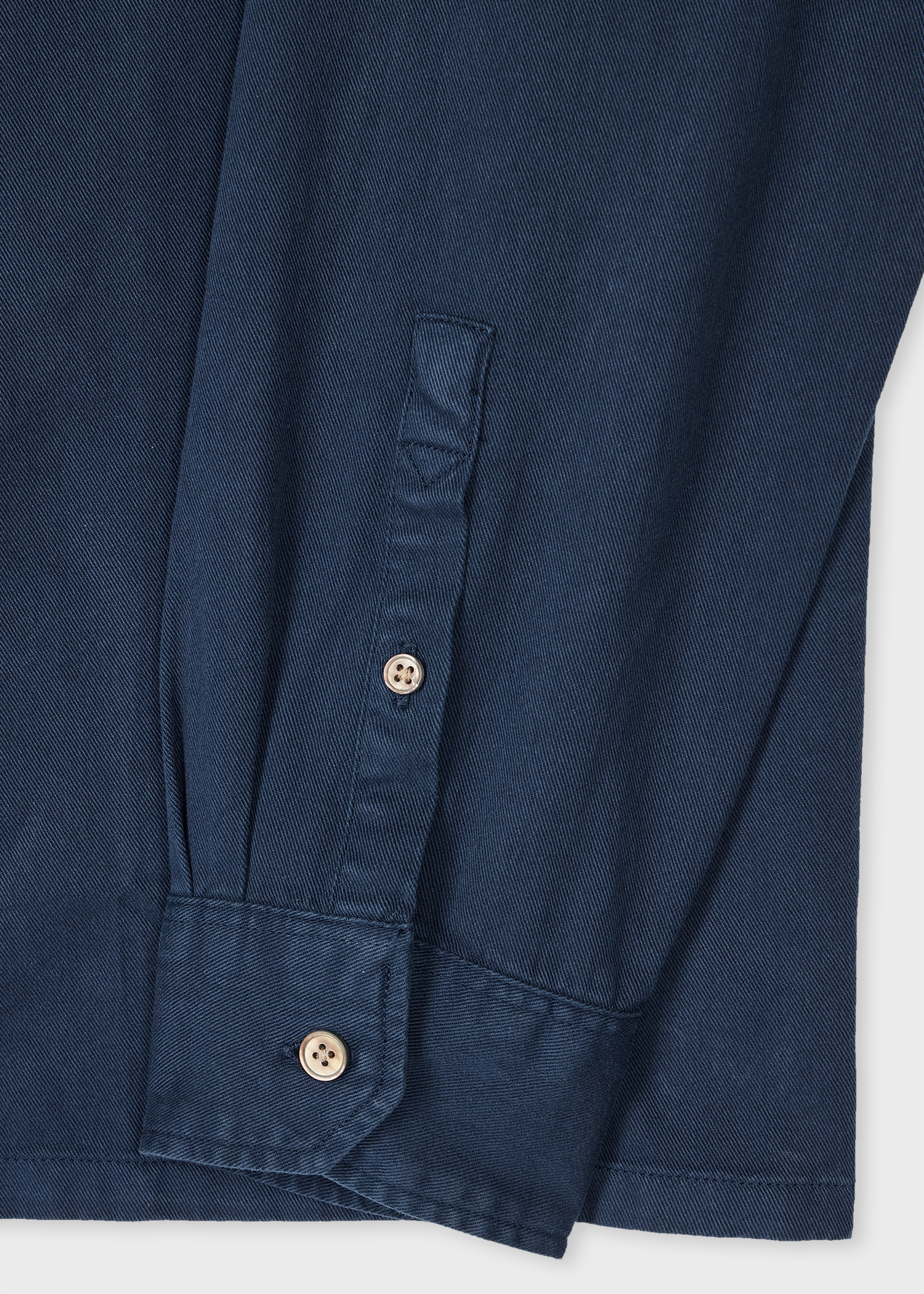 Navy 'Broad Stripe Zebra' Cotton-Twill Pocket Shirt - 2