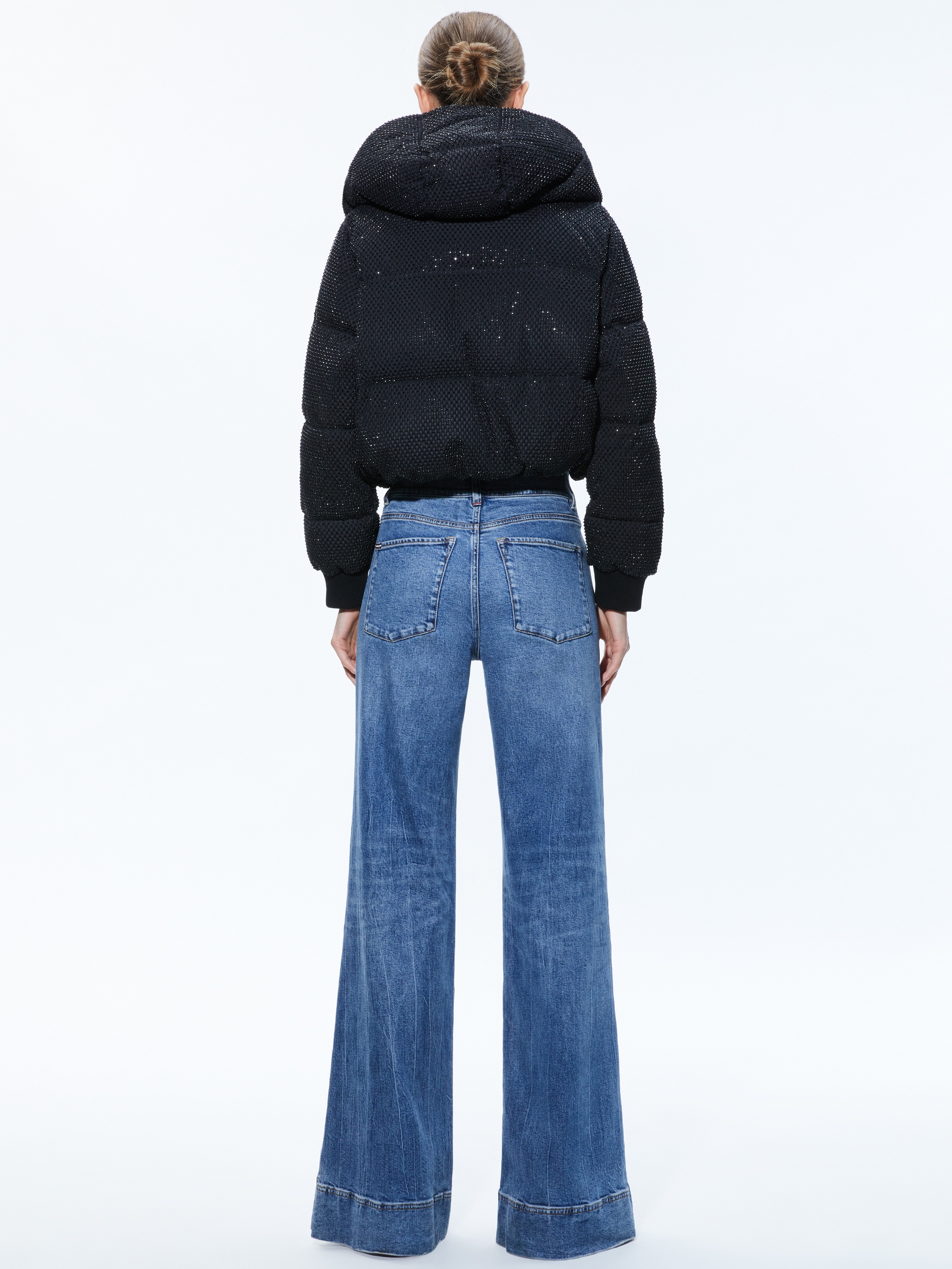 ROBENA CRYSTAL EMBELLISHED CROPPED PUFFER - 2