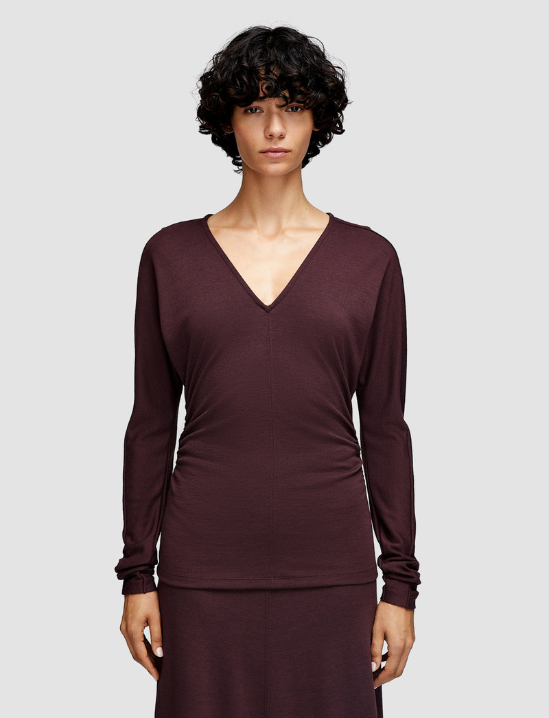 Wool Jersey V Neck Top 3