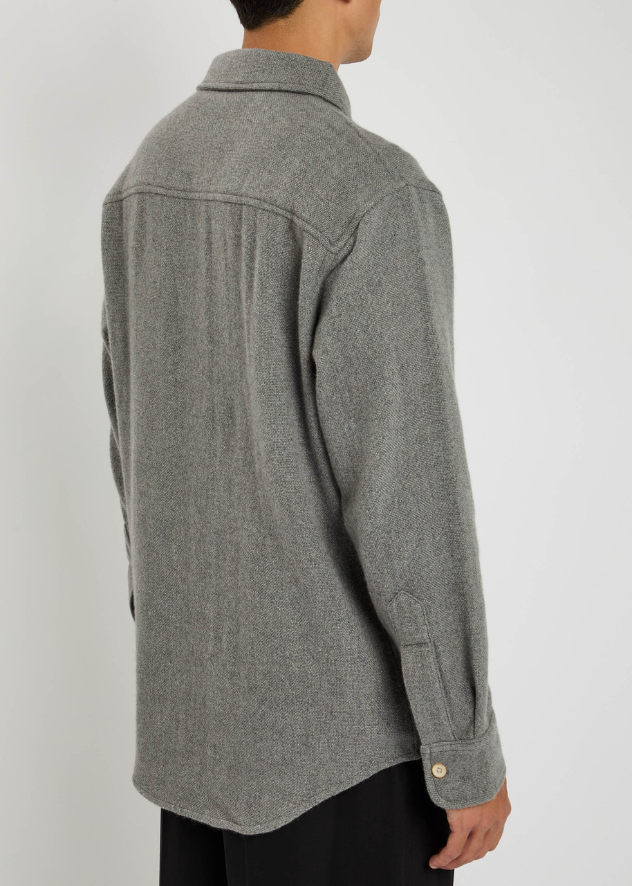 The Elder Statesman Melange Cashmere-woven Overshirt - 3