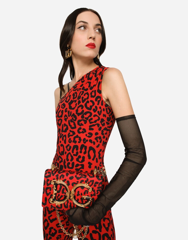 Leopard-print brocade DG Girls bag - 2