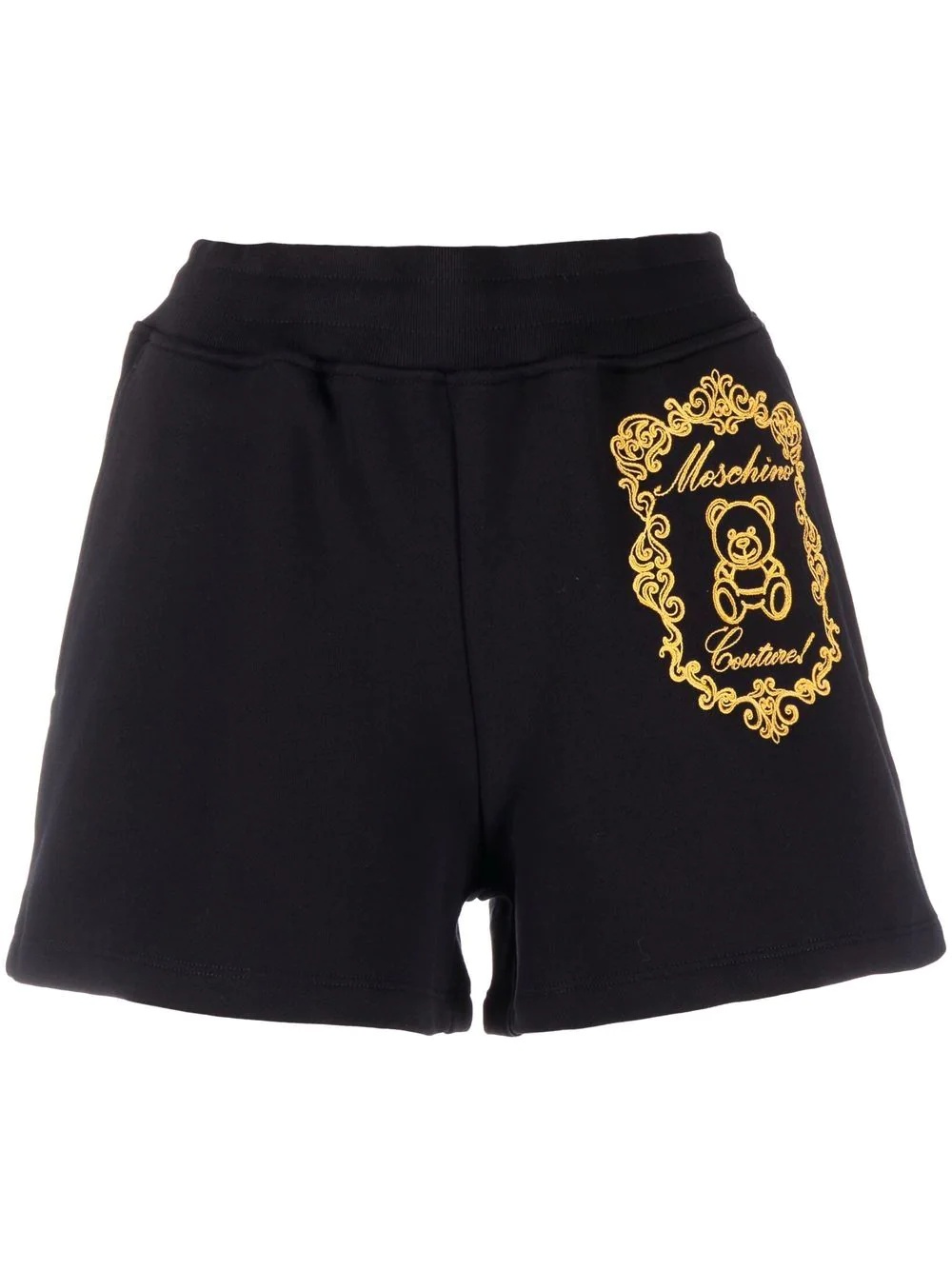 logo-embroidered cotton shorts - 1