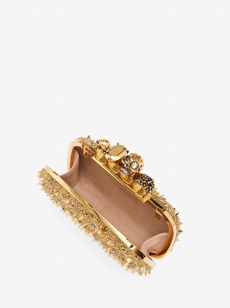 Women's Knuckle Clutch in Gold 4