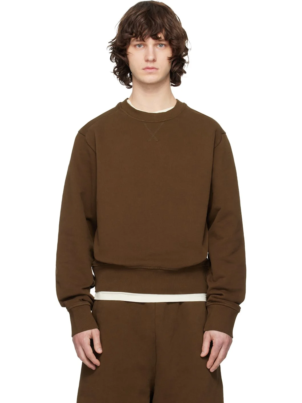 Brown Pod Crew Sweatshirt - 1