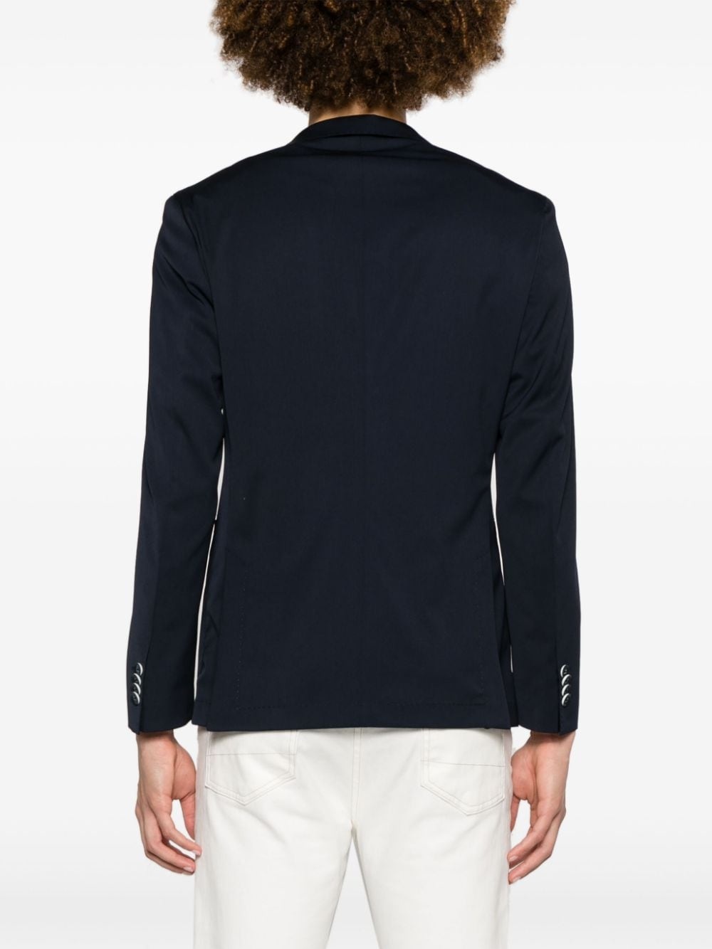 notched-lapels single-breasted blazer - 4