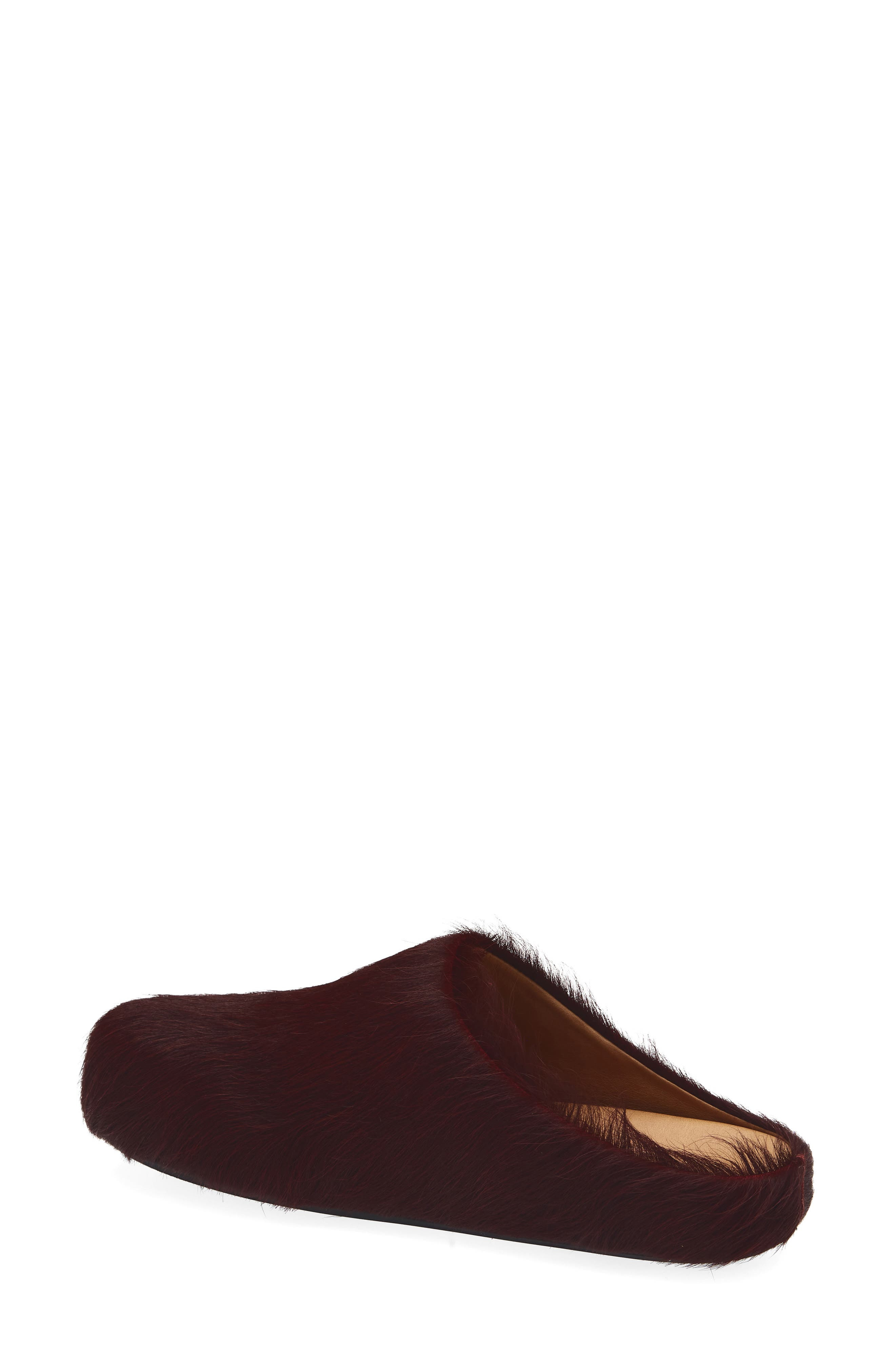Marni Fussbett Sabot Genuine Calf Hair Clog in 00R81 Wild Cherry at Nordstrom - 2