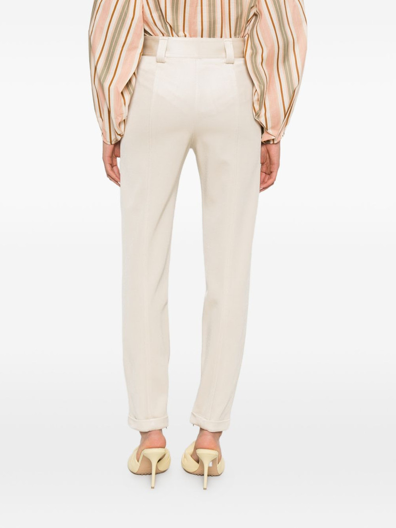 satin-finish D-ring trousers 4