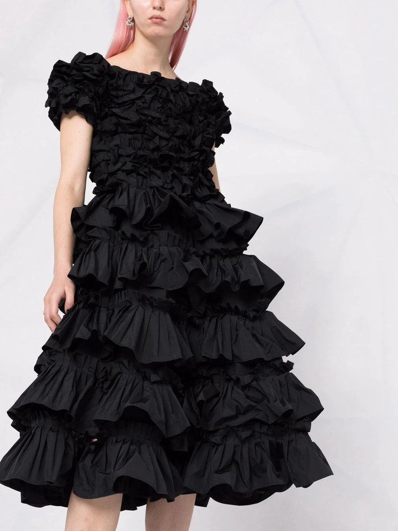 ruffled flared dress 3