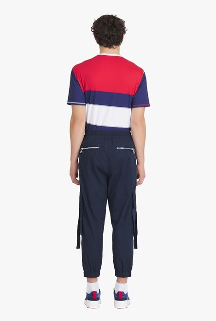 HIGH SUMMER CAPSULE - Navy blue cotton cargo pants - 3