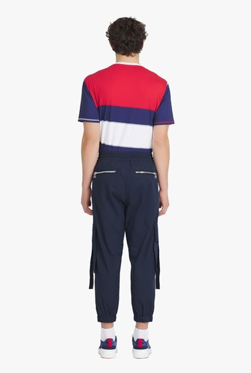 HIGH SUMMER CAPSULE - Navy blue cotton cargo pants 3