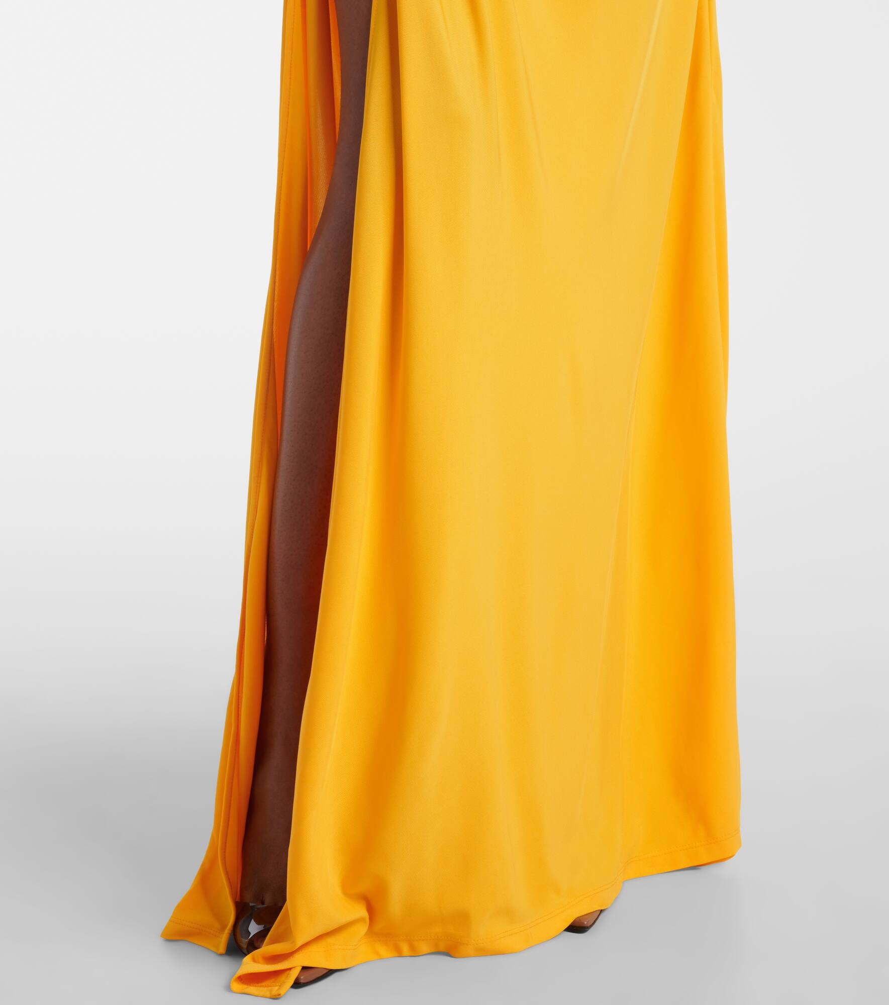 Helix Crystal asymmetric jersey gown - 6