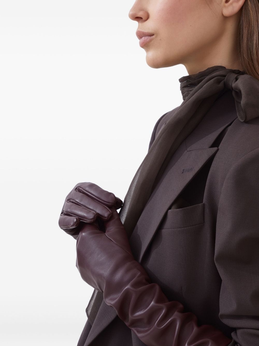 long leather gloves - 3