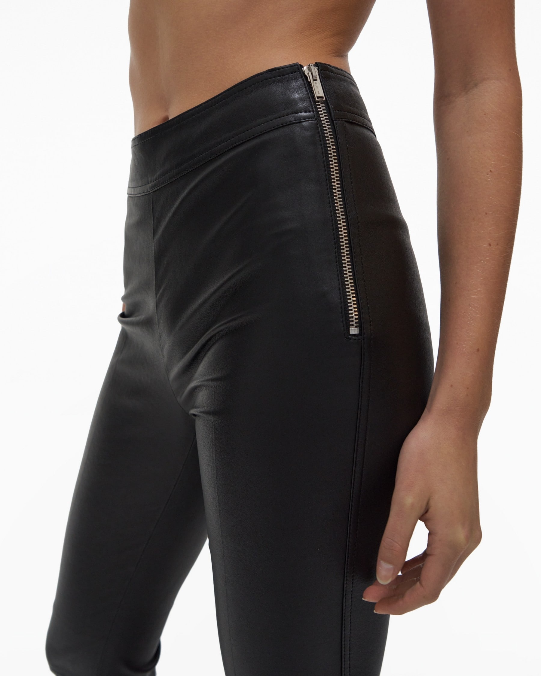 CORE SLIT LEATHER PANT - 7