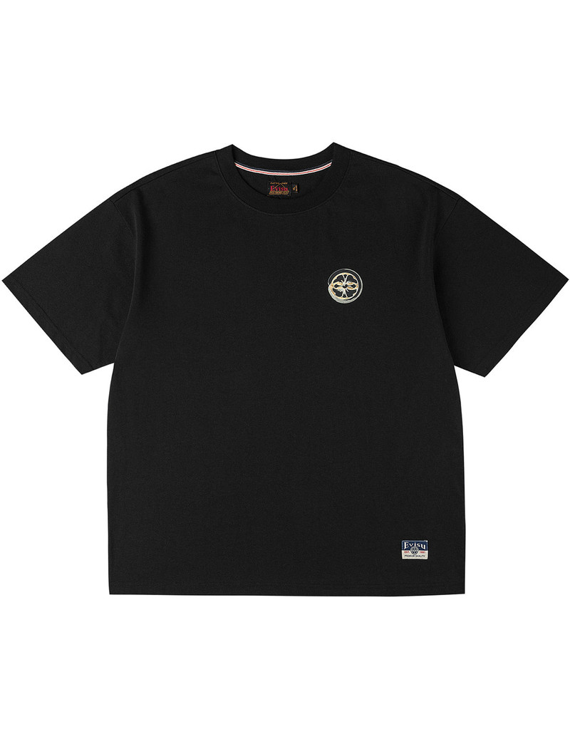 Multi-Pocket Foil Print T-Shirt - 1
