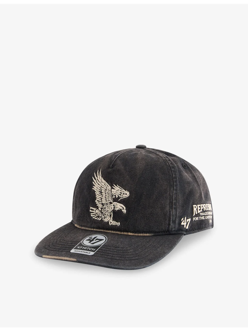 Embroidered-Eagle Cotton Cap - 1