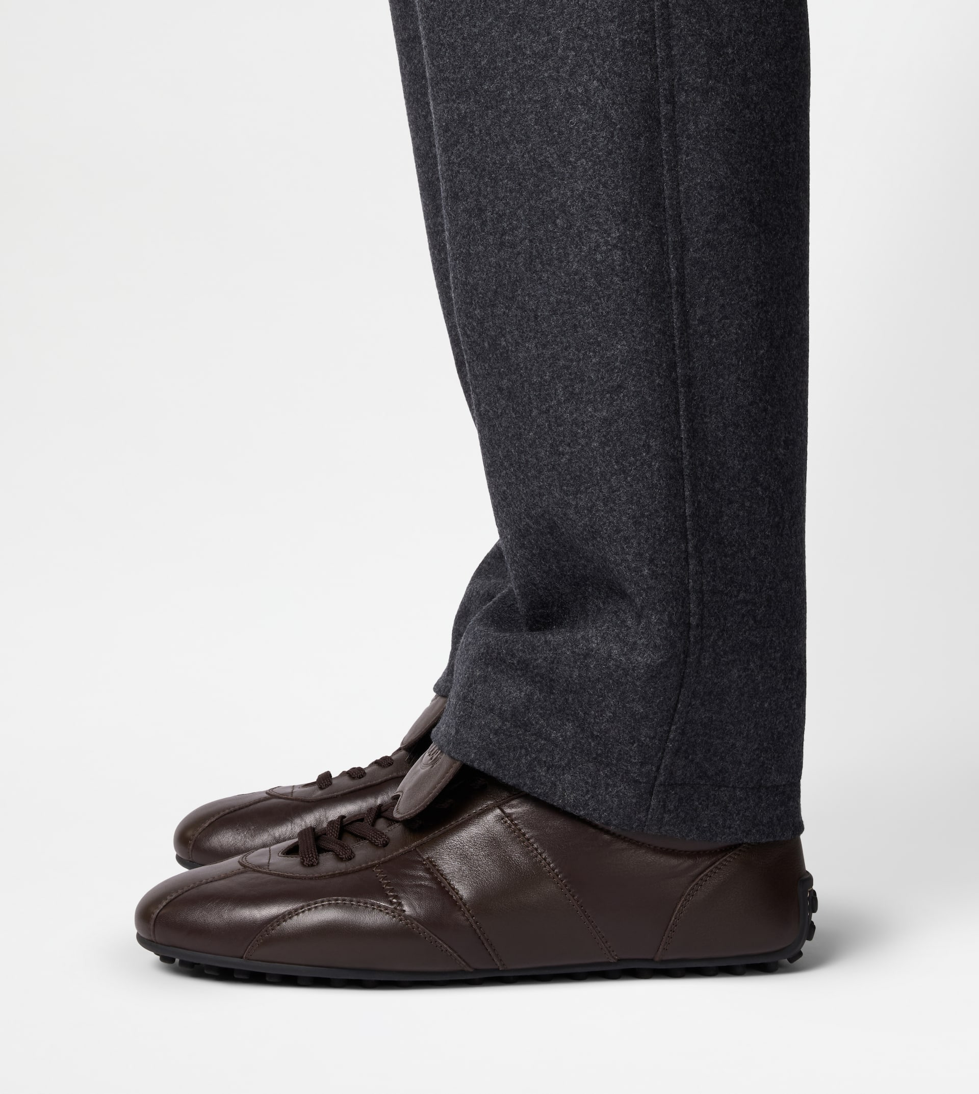 TOD'S T-MARATHON SNEAKERS IN LEATHER - BROWN - 6