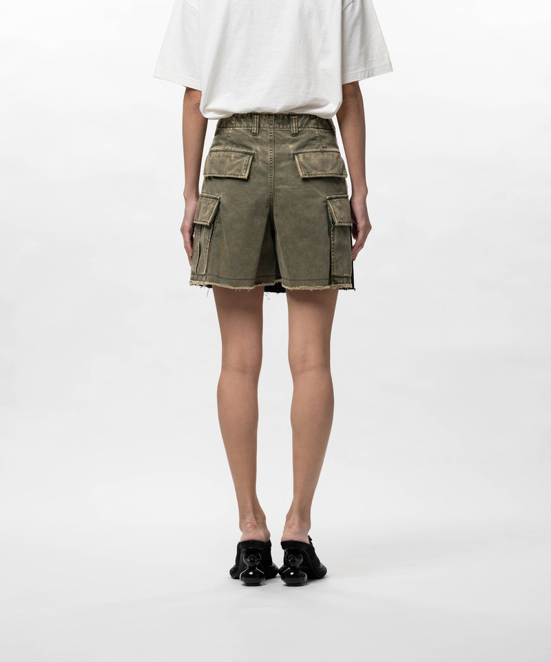 Front Back Combined Denim Shorts 5