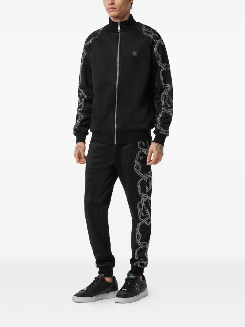 PHILIPP PLEIN chain-embellished track jacket outlook