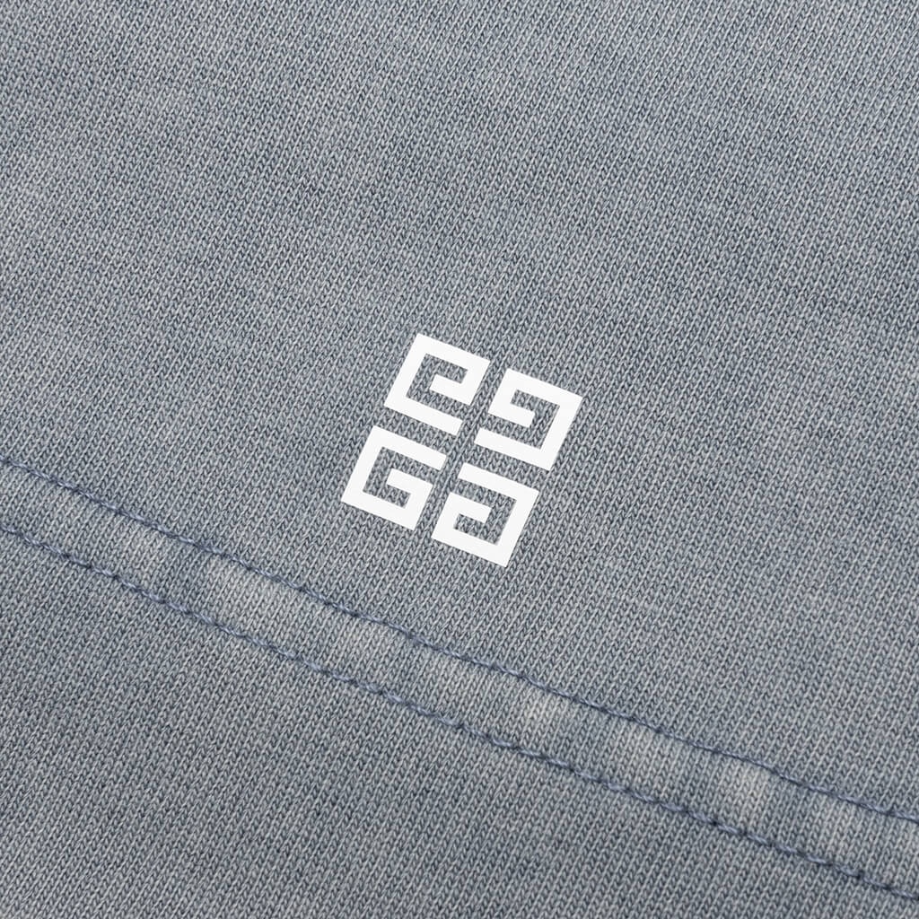DISTRESSED LOGO T-SHIRT - MILITARY BLUE - 4