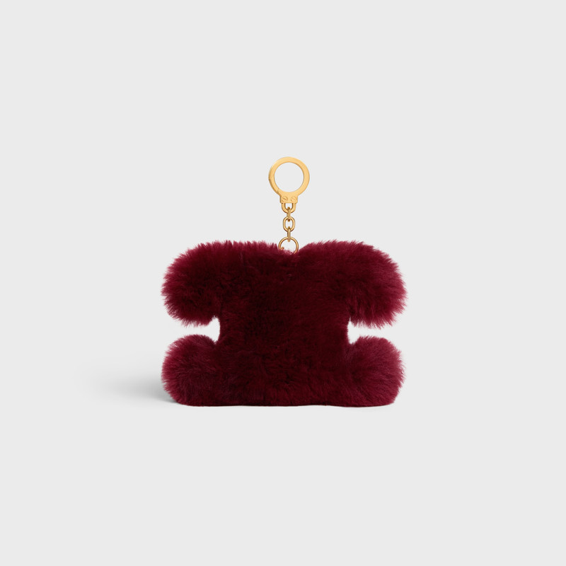 TRIOMPHE pom-pom Charm IN SHEARLING AND CALFSKIN 3