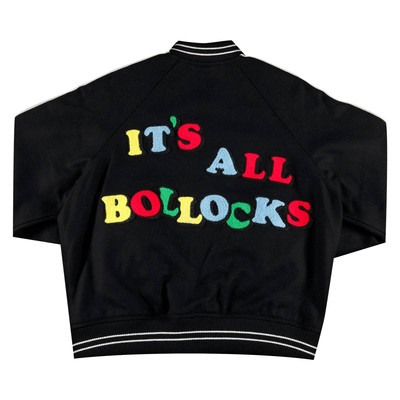 Supreme Supreme x Jamie Reid It's All Bollocks Varsity Jacket 'Black' outlook