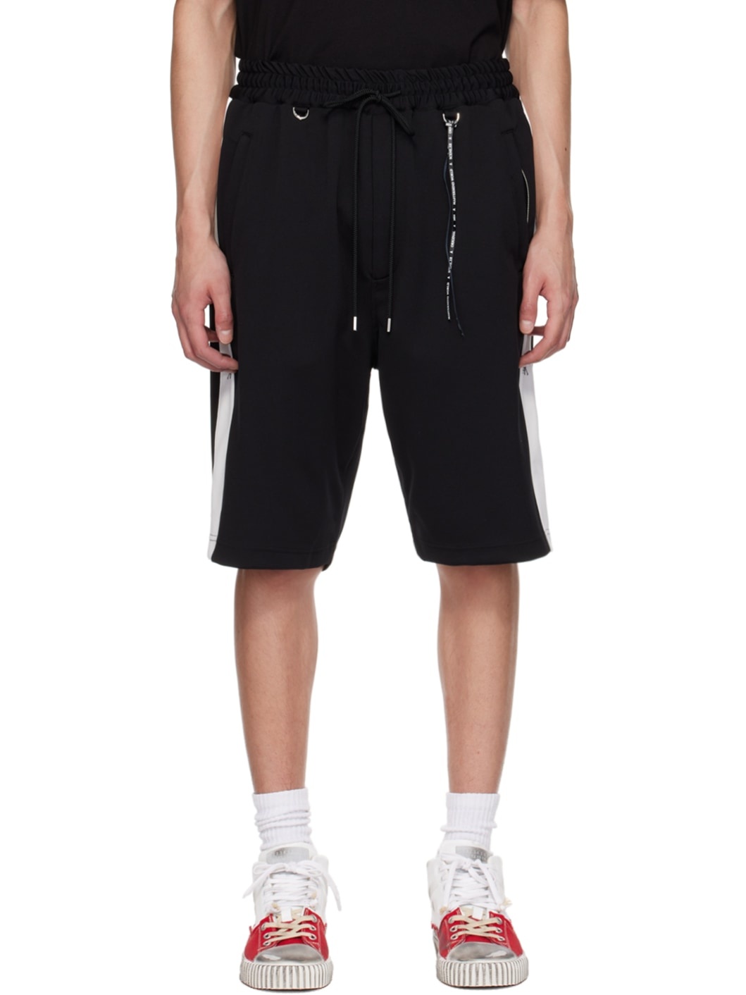 Black Side Line Shorts - 1
