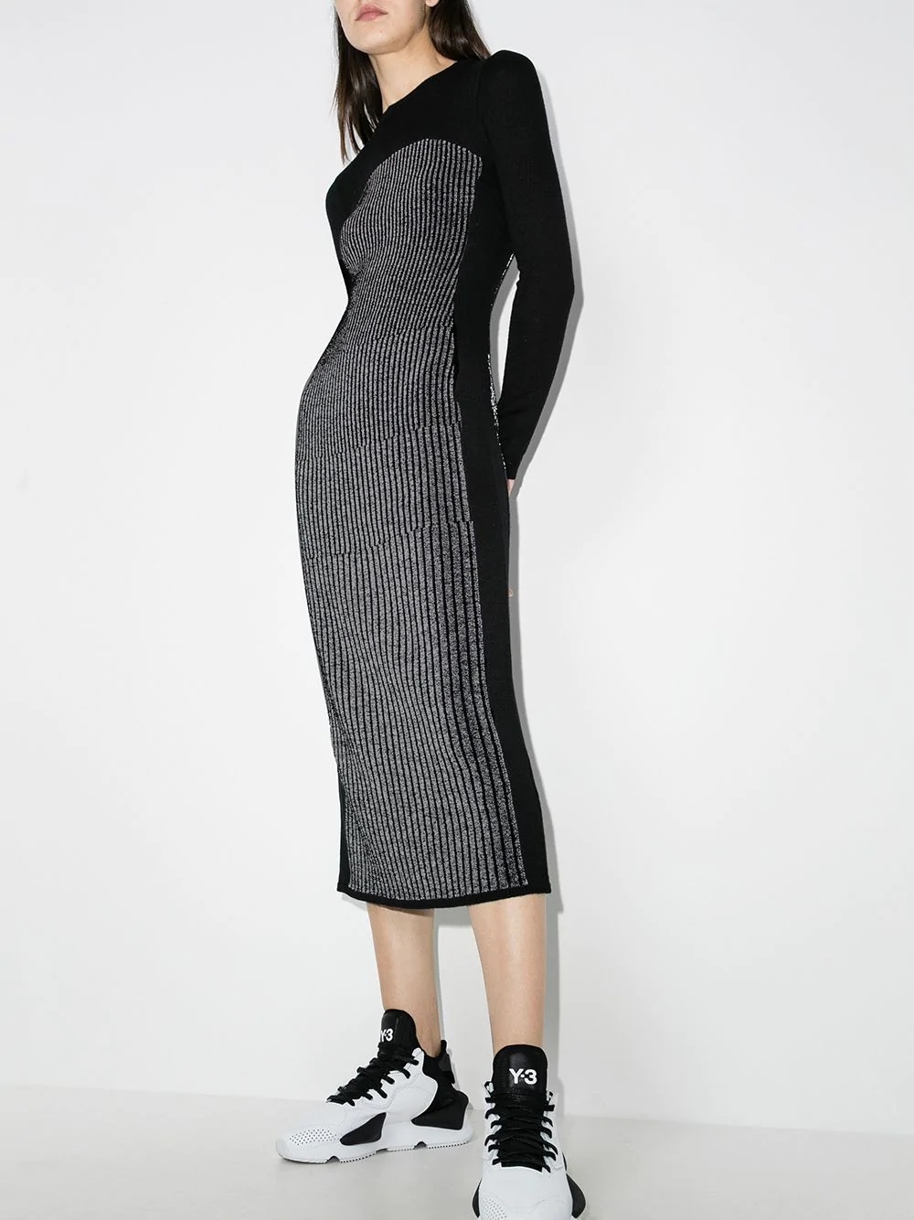 metallic knitted dress - 2