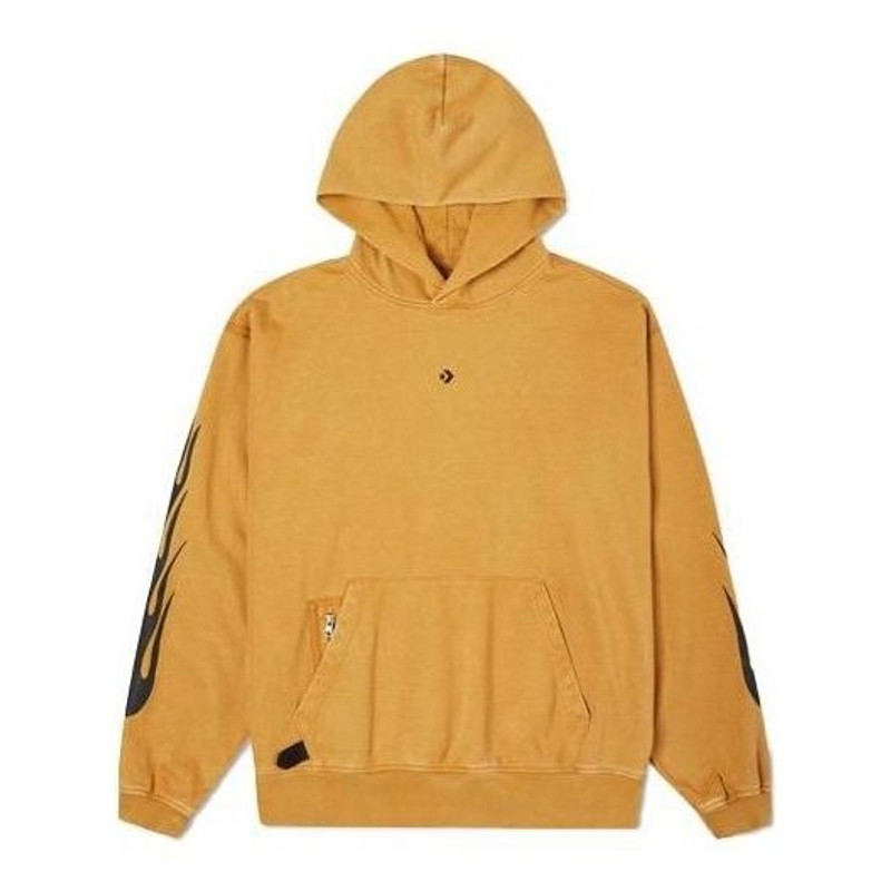 Converse Court-Ready 클라우드는 그래픽 Hoodie 'Wheat' 10021990-A03를 세척했습니다 - 1