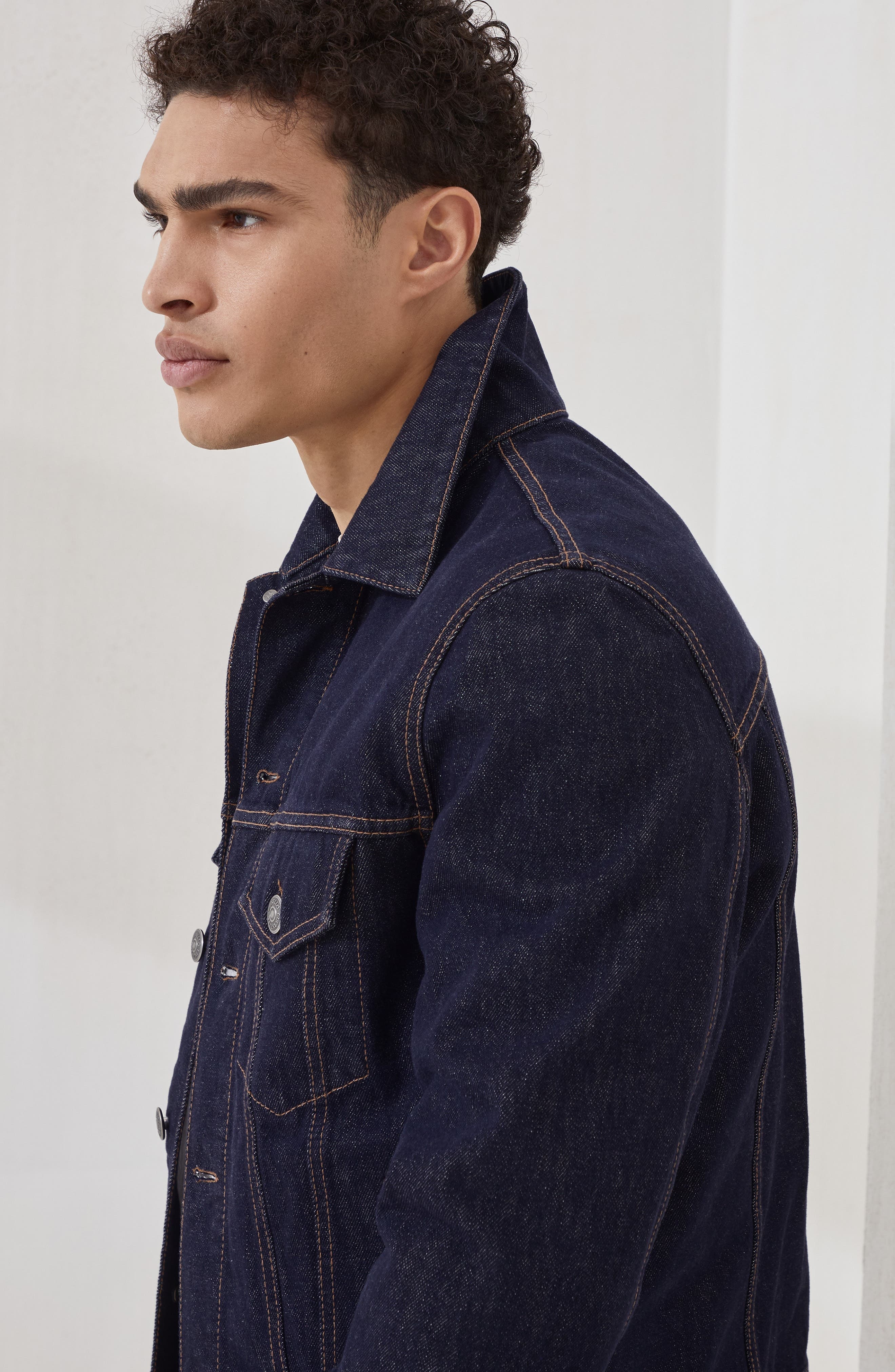 Brunello Cucinelli Four-pocket jacket in Dark Denim at Nordstrom - 4