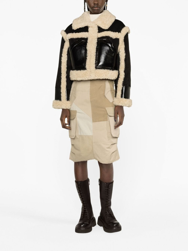 STAND STUDIO Edith faux-shearling cropped jacket outlook