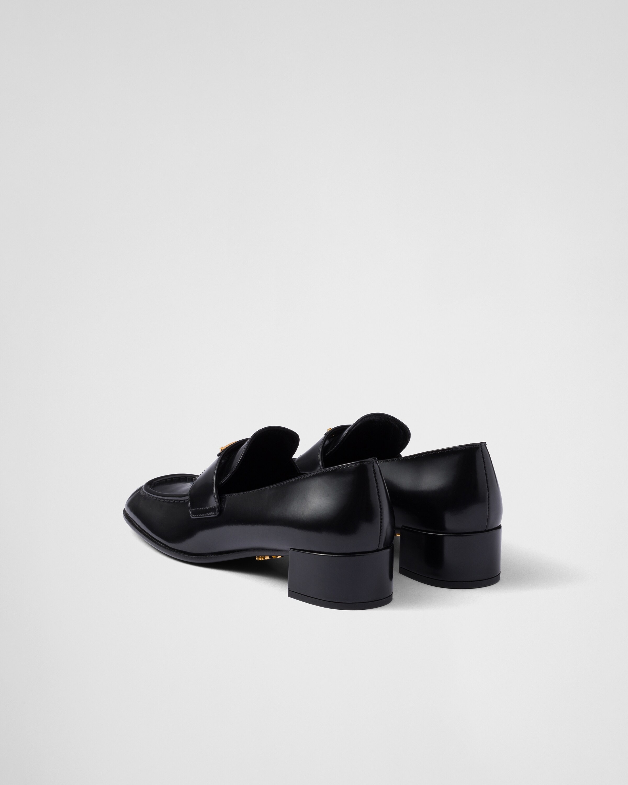 Brushed leather loafers - 4