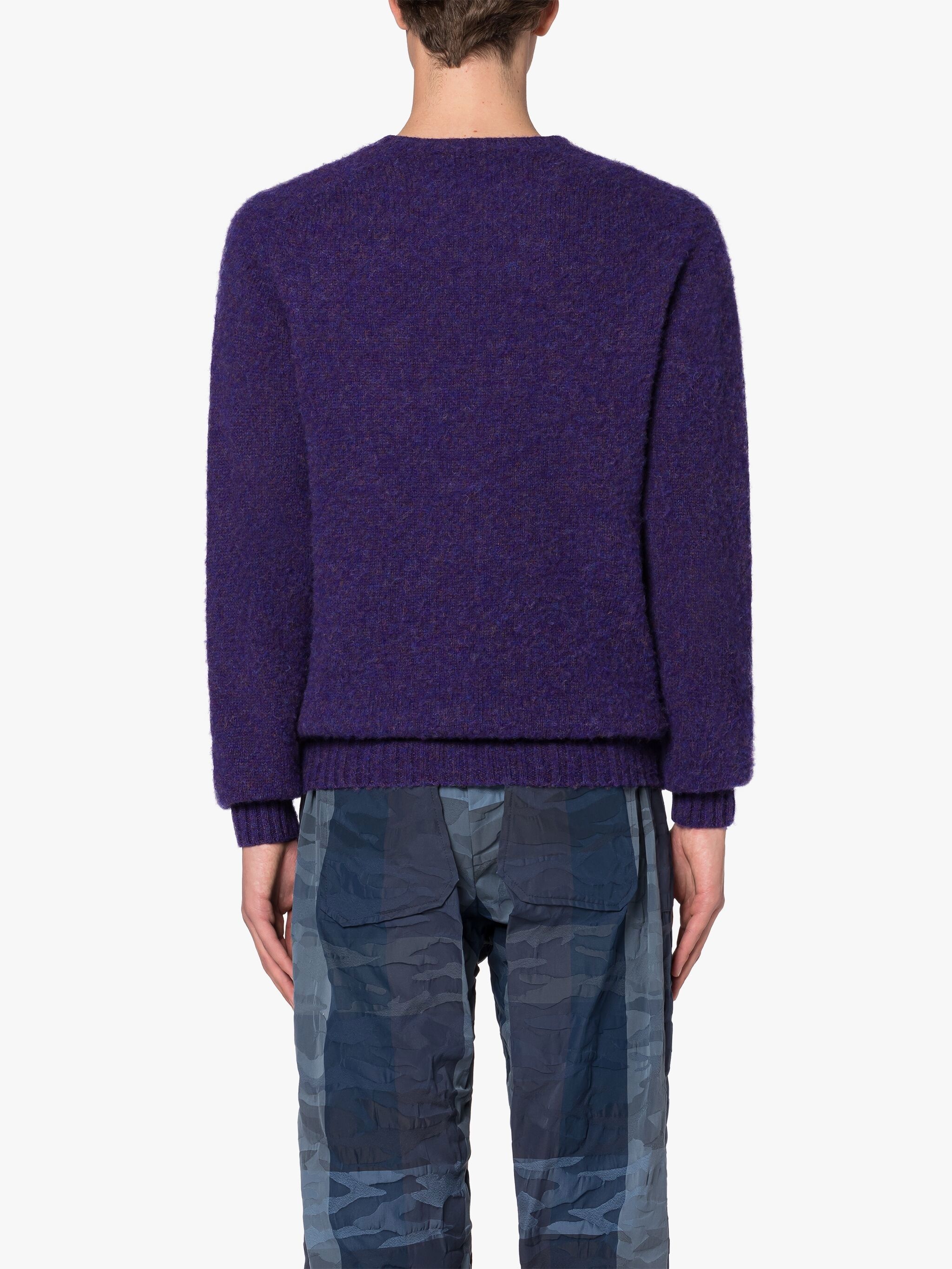 HUTCHINS VIOLET WOOL CREWNECK SWEATER - 4
