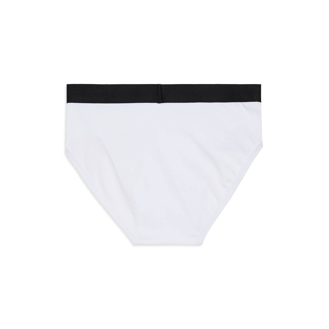 Men's Racer Briefs in White/black - 2