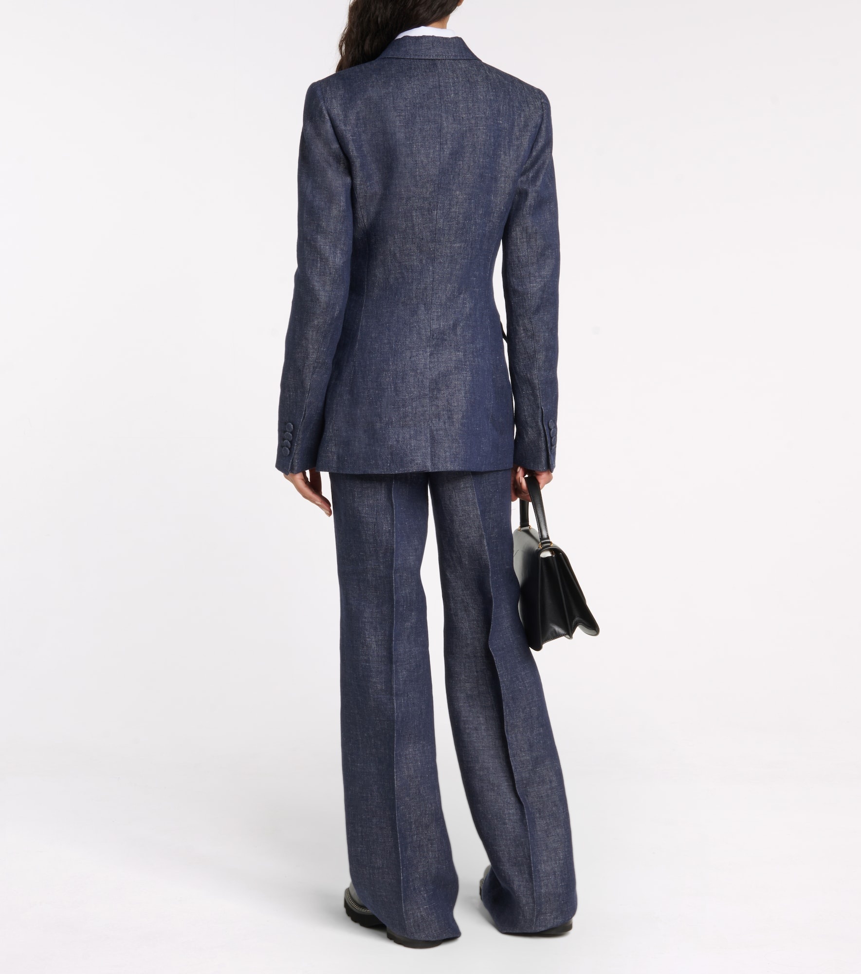 Double-breasted linen blazer - 3