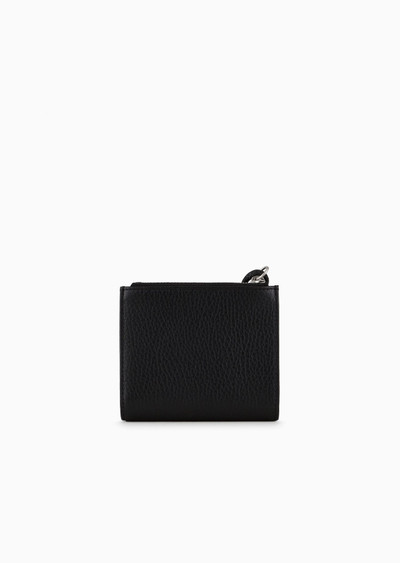 EMPORIO ARMANI Zipped, tumbled-leather card holder outlook