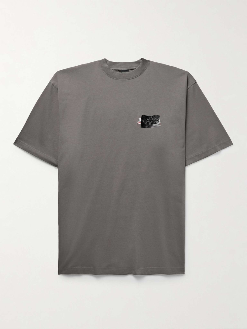 Gaffer Oversized Logo-Embroidered Appliquéd Cotton-Jersey T-Shirt - 1