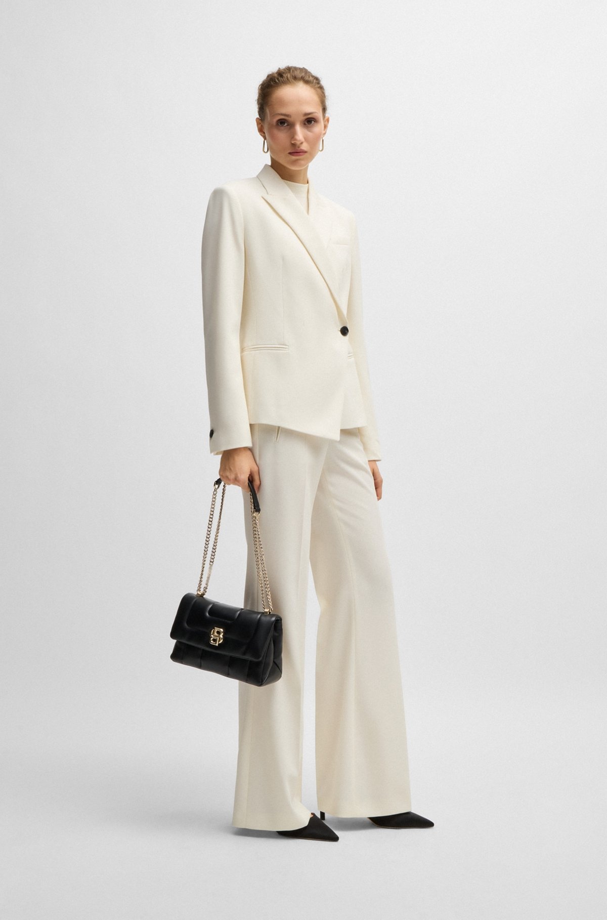 REGULAR-FIT TROUSERS IN WOOL TWILL - 3