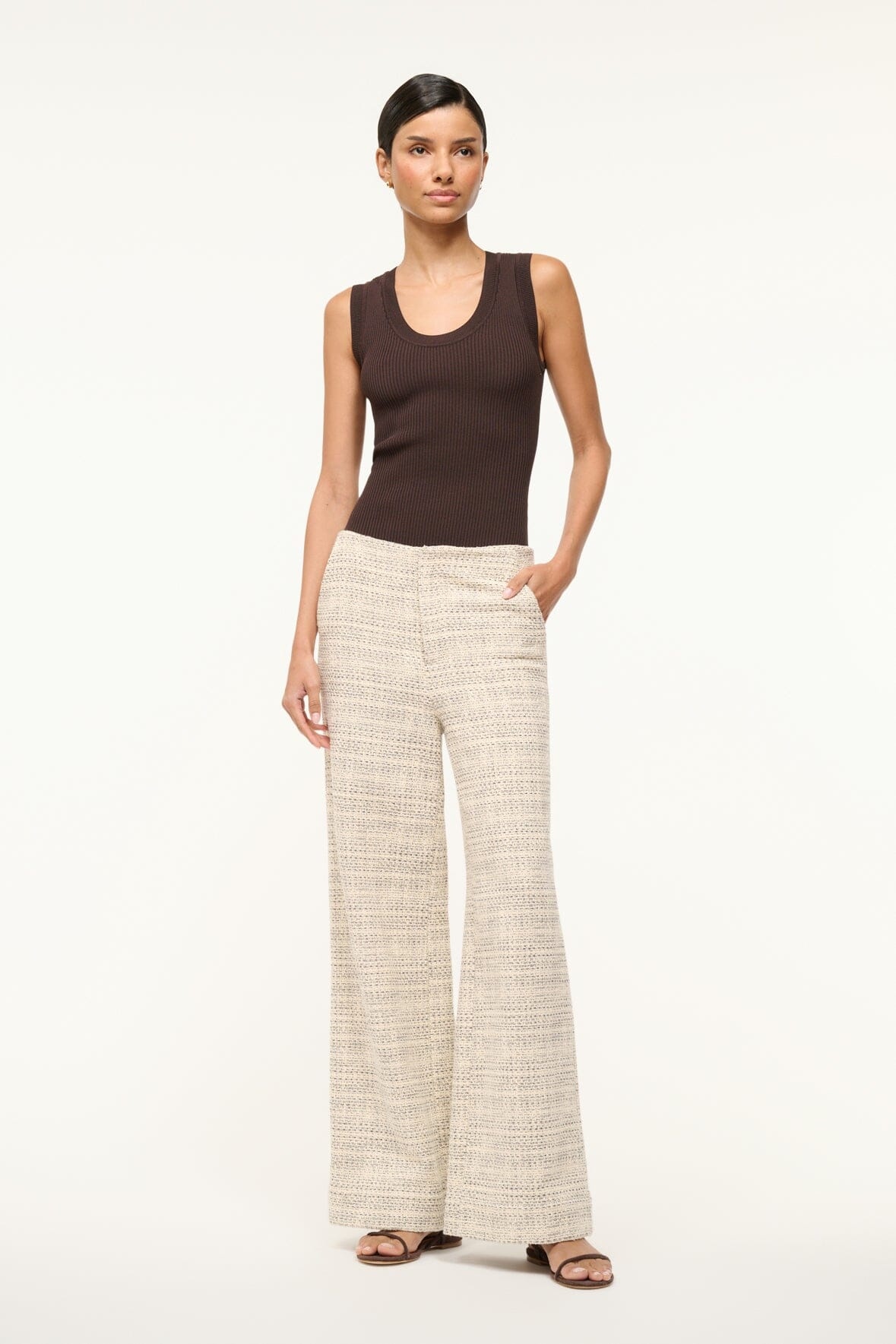 STAUD LILIA PANT IVORY MULTI - 2
