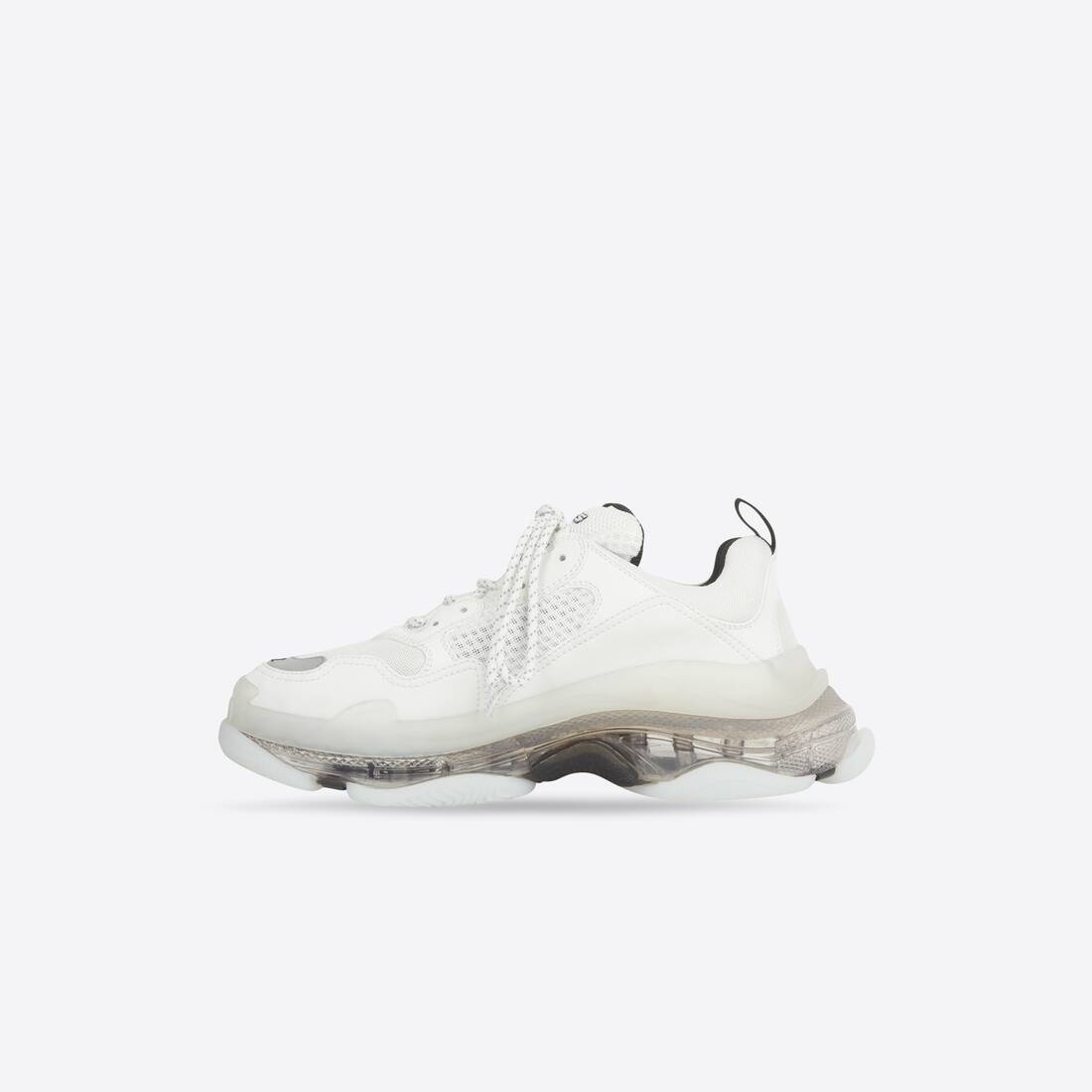 Men's Triple S Clear Sole Sneaker in White/grey - 4