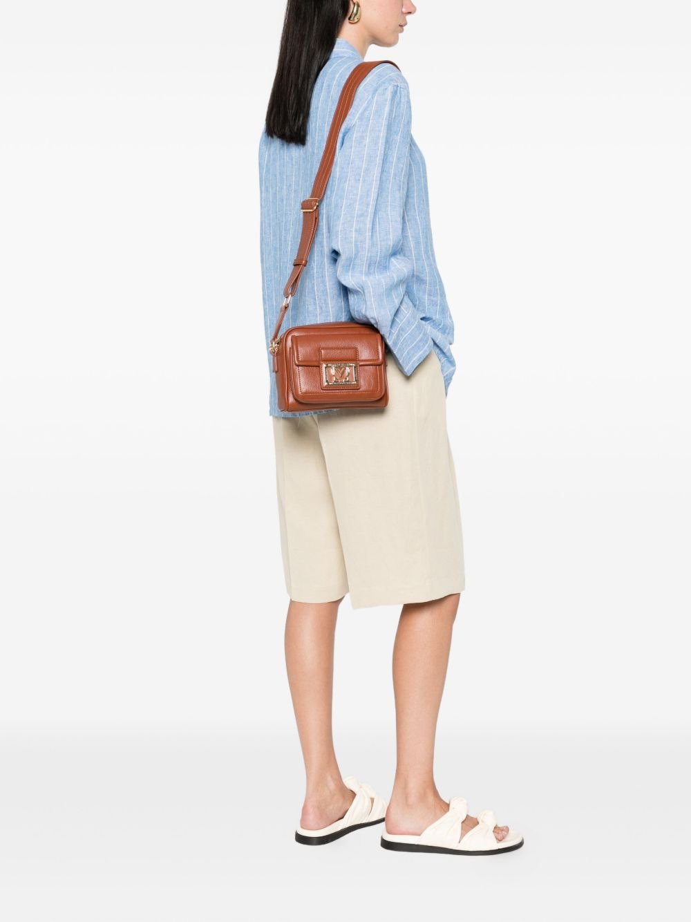 logo-plaque cross body bag - 2