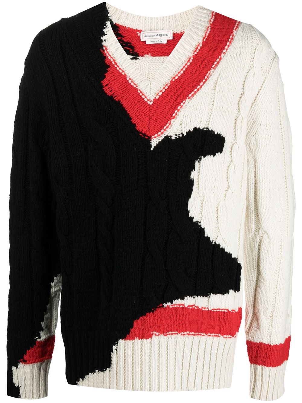 patterned intarsia-knit jumper - 1