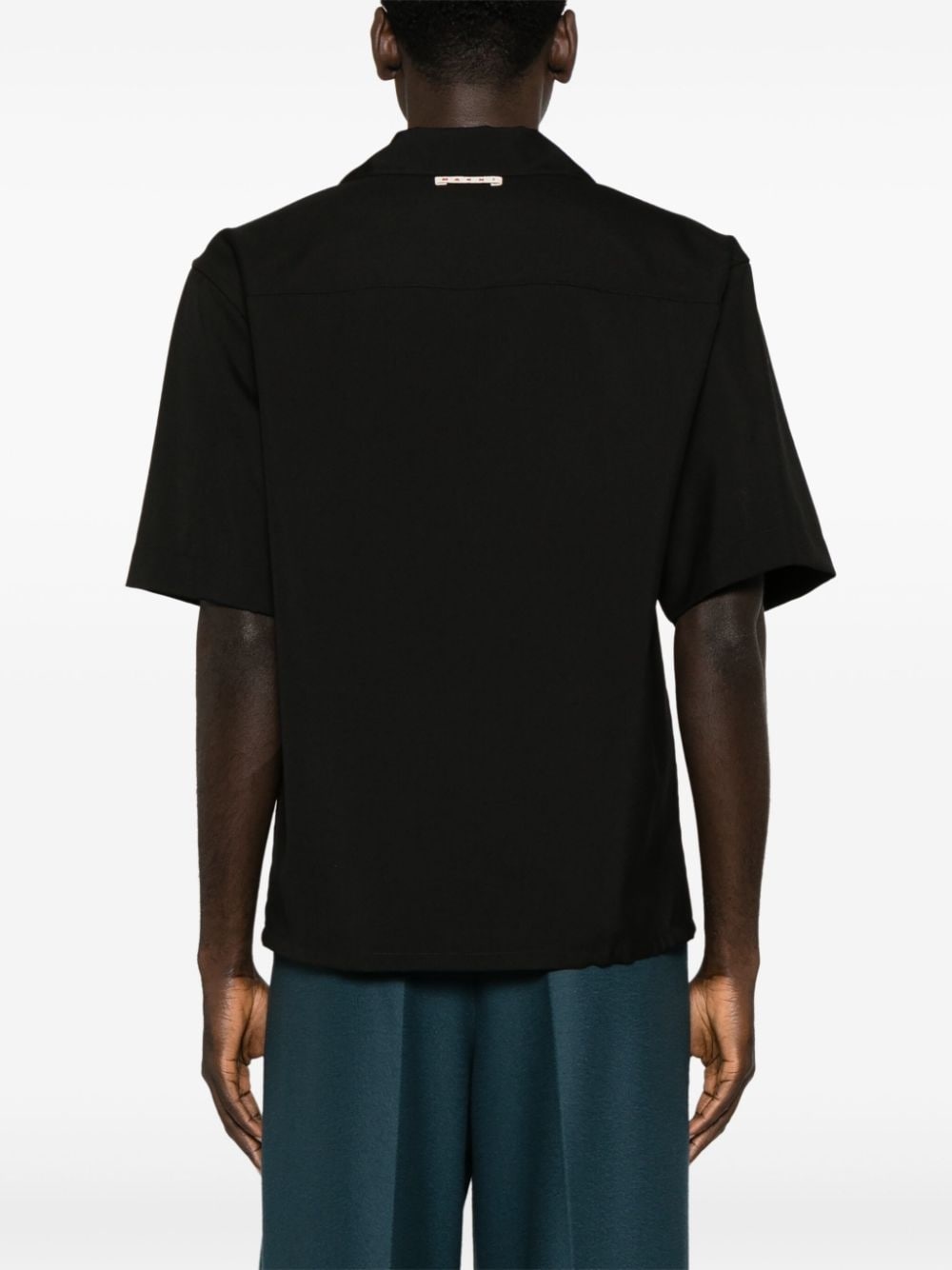 Cuban-collar wool shirt - 4