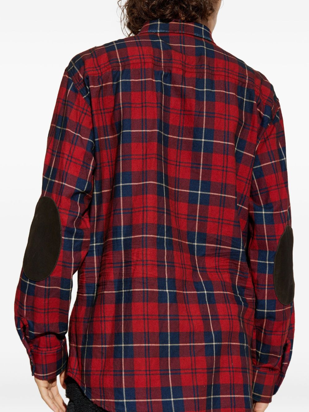 checked-pattern shirt - 4