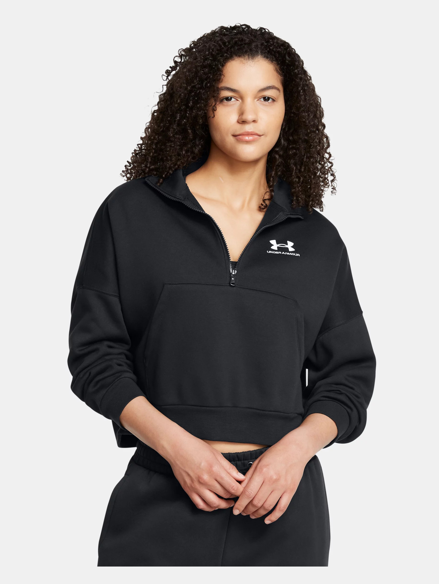 Women's UA Icon Fleece Oversized ½ Zip - 2