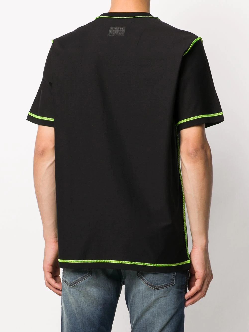 cotnrast stitch reversible T-shirt - 4