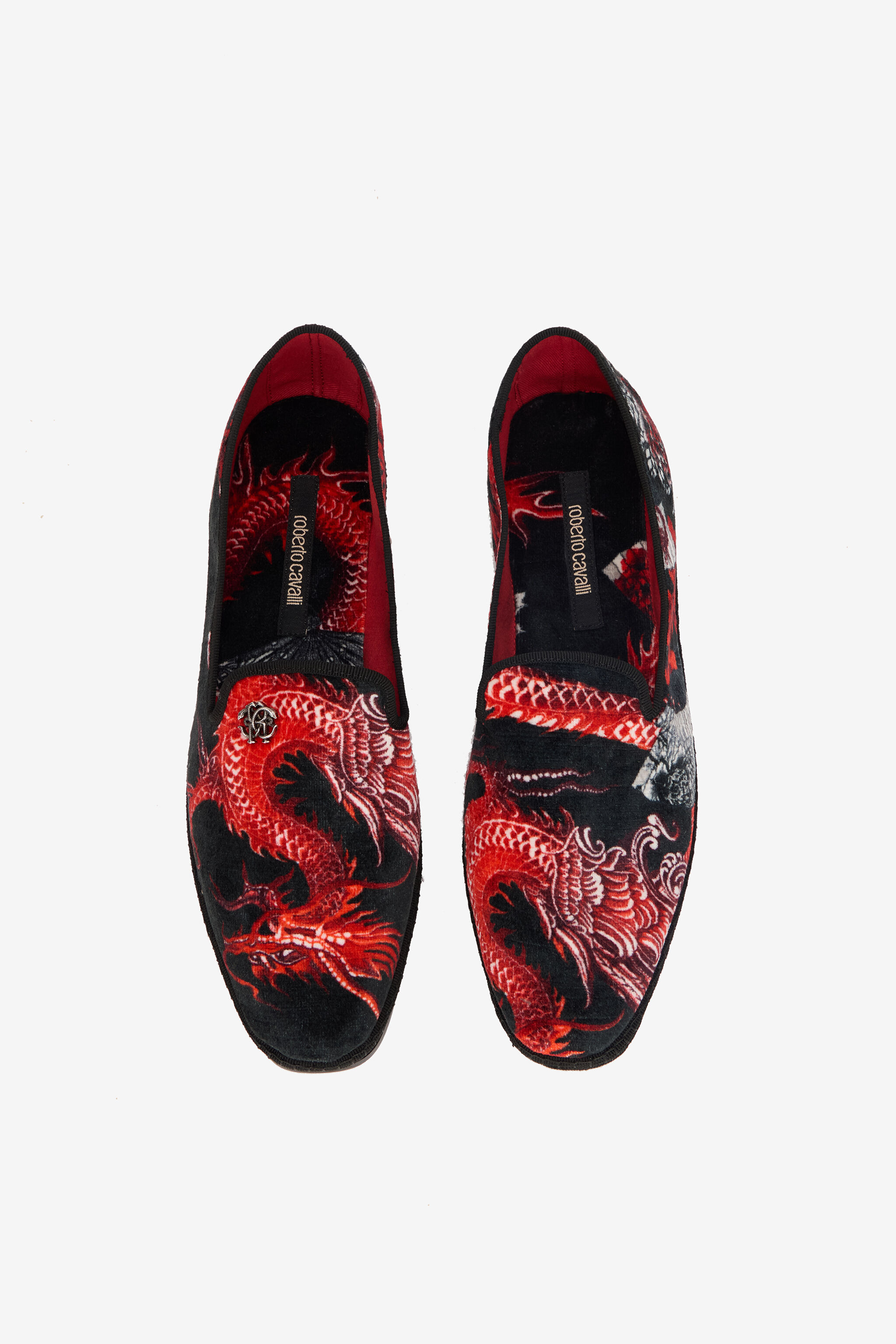 Embroidered Velvet Loafers - 6